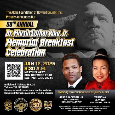 50th Annual Dr. Martin Luther King, Jr., Celebration Breakfast